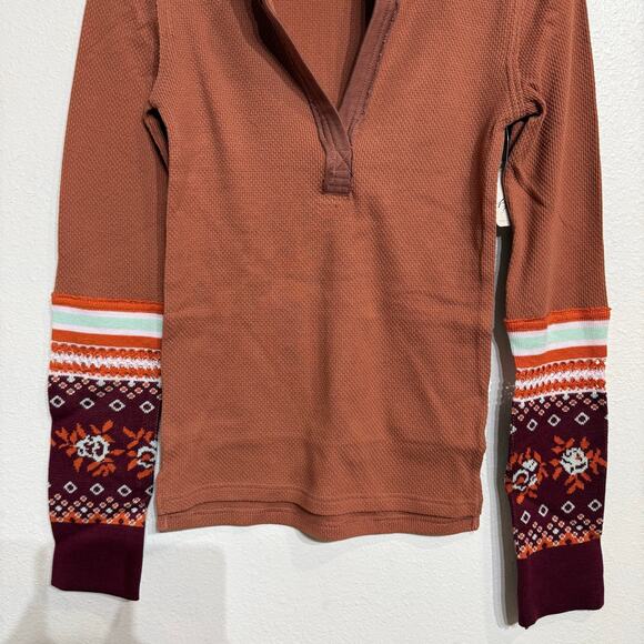 Free People Autumn Combo Mikah Layering Cuff Top Sz S NWT - Picture 4 of 13